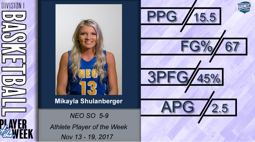 Women's Basketball Athlete of the Week - Nov 13-19, 2017